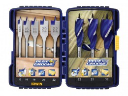 IRWIN Blue Groove Auger & Flat Drill Bit Set, 8 Piece £31.99